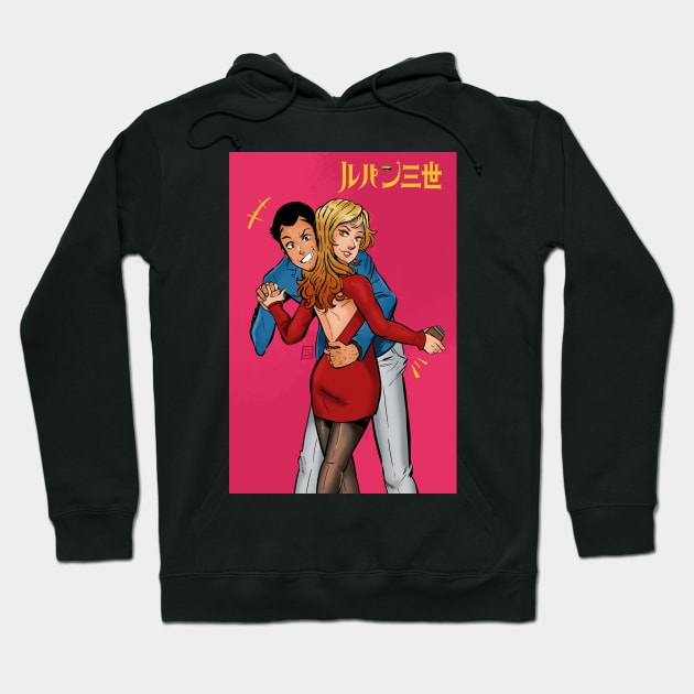 Lupin and Fujiko Hoodie by dylanbeedoodles